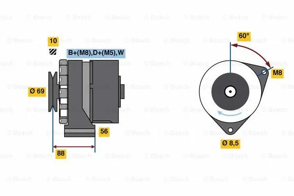 Alternator (0 986 043 300)