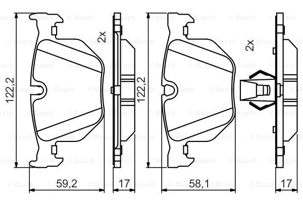 Brake Pad Set, disc brake (0 986 495 481)
