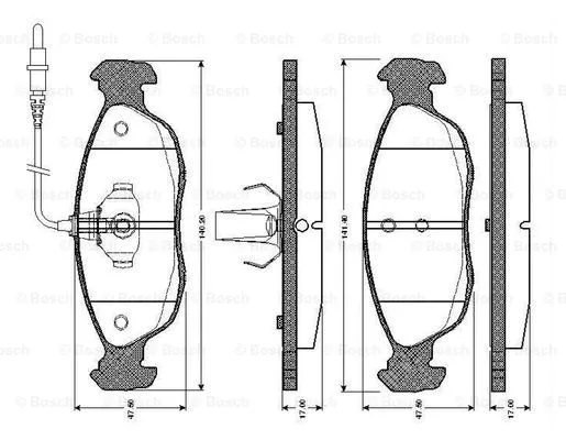 Brake Pad Set, disc brake (0 986 TB2 025)