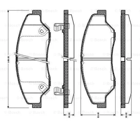 Brake Pad Set, disc brake (0 986 TB2 366)