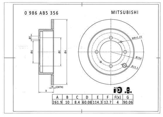Brake Disc (0 986 AB5 356)