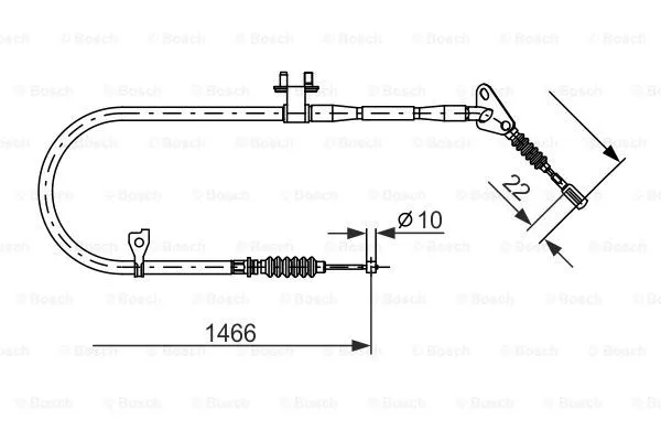 Cable Pull, parking brake (1 987 477 492)