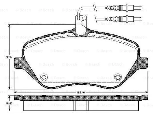 Brake Pad Set, disc brake (0 986 TB2 880)