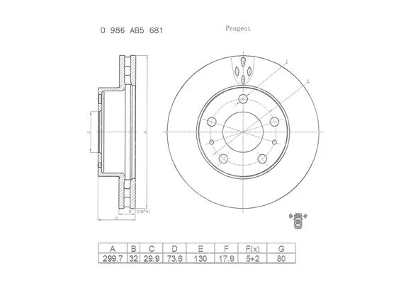 Brake Disc (0 986 AB5 681)