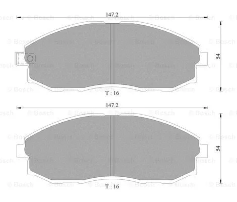 Brake Pad Set, disc brake (0 986 AB3 028)