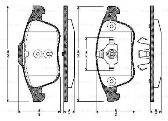 Brake Pad Set, disc brake (0 986 TB3 065)