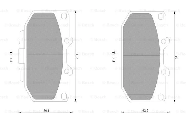 Brake Pad Set, disc brake (0 986 AB1 458)