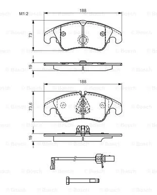 Brake Pad Set, disc brake (0 986 TB3 165)