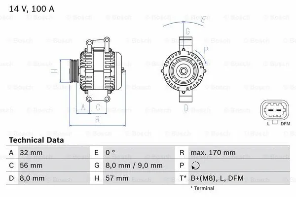 Alternator (0 986 044 010)