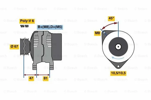 Alternator (0 986 080 120)