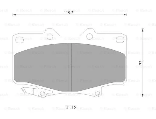 Brake Pad Set, disc brake (0 986 AB2 073)