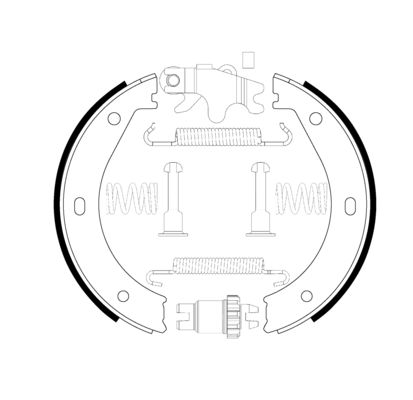 Brake Shoe Set, parking brake