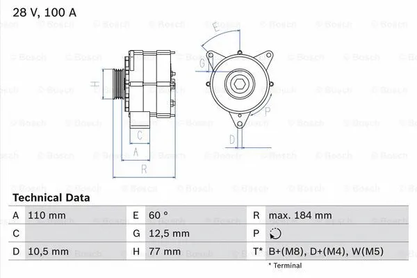 Alternator (0 986 041 030)