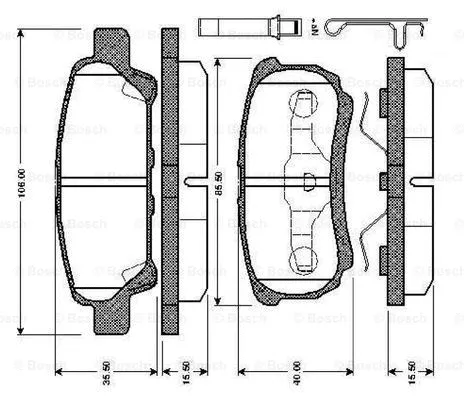Brake Pad Set, disc brake (0 986 TB2 866)