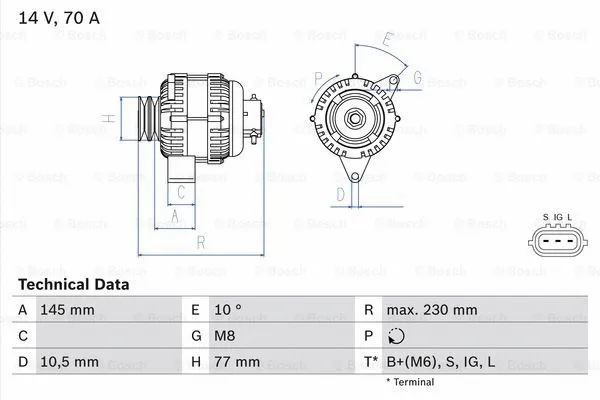 Alternator (0 986 049 510)