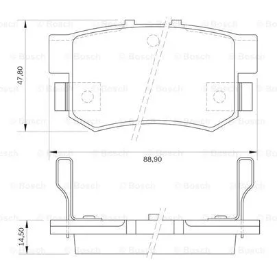 Brake Pad Set, disc brake (0 986 BB0 163)