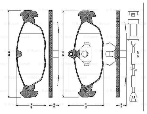 Brake Pad Set, disc brake (0 986 TB2 677)