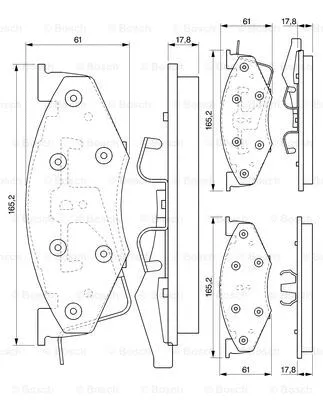Brake Pad Set, disc brake (0 986 424 271)