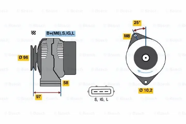 Alternator (0 986 043 021)