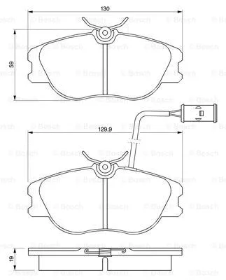 Brake Pad Set, disc brake (0 986 424 167)