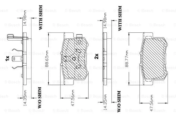 Brake Pad Set, disc brake (F 03B 150 148)