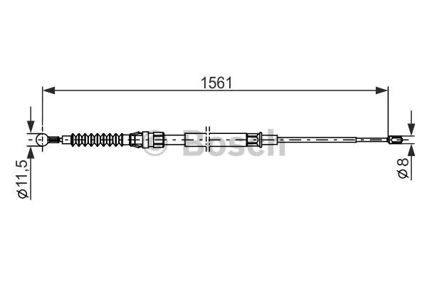 Cable Pull, parking brake (1 987 482 264)