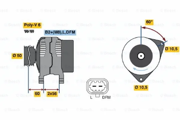 Alternator (0 124 515 032)