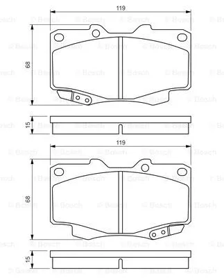 Brake Pad Set, disc brake (0 986 494 497)