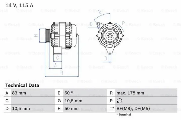 Alternator (0 986 041 320)