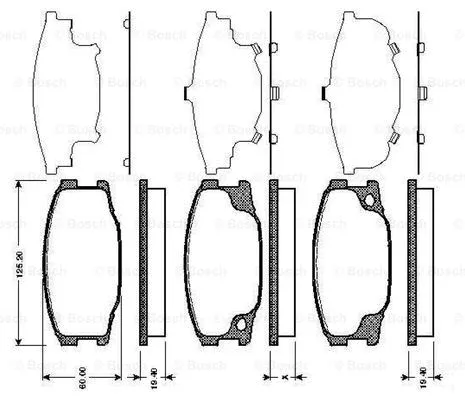 Brake Pad Set, disc brake (0 986 TB2 860)