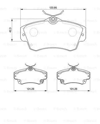Brake Pad Set, disc brake (0 986 424 586)