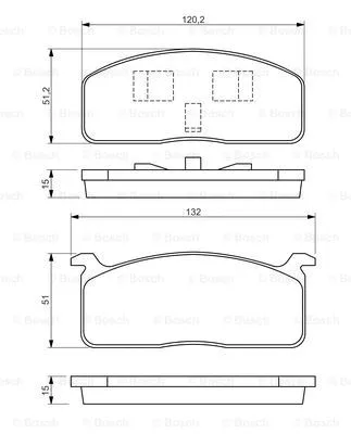 Brake Pad Set, disc brake (0 986 494 457)