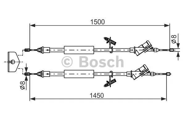 Cable Pull, parking brake (1 987 477 222)