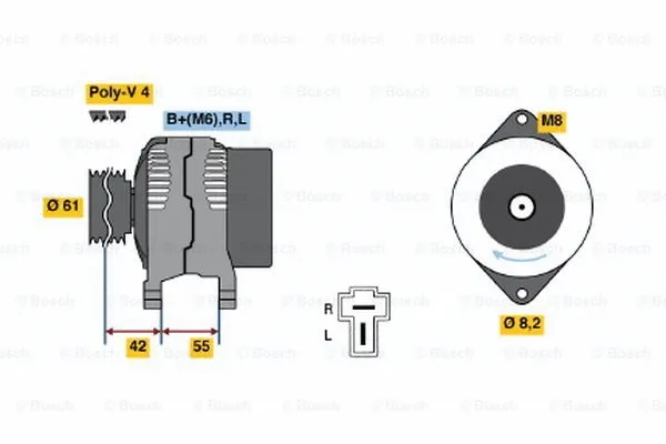 Alternator (0 986 038 451)