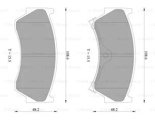 Brake Pad Set, disc brake (0 986 AB2 612)