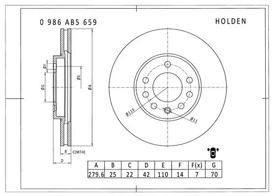 Brake Disc (0 986 AB5 659)