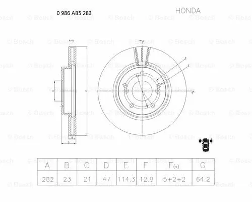 Brake Disc (0 986 AB5 283)