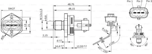 Sensor, fuel pressure
