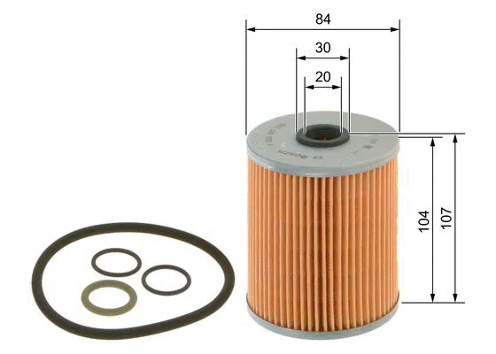 Filter, operating hydraulics (F 026 407 290)