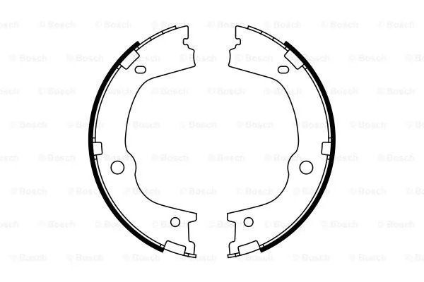 Brake Shoe Set, parking brake (0 986 487 776)