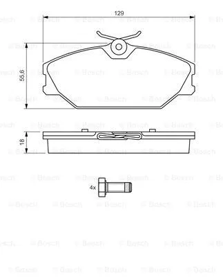 Brake Pad Set, disc brake (0 986 494 024)