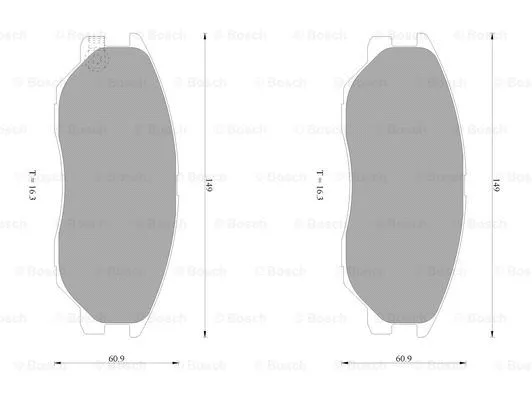 Brake Pad Set, disc brake (0 986 AB1 051)