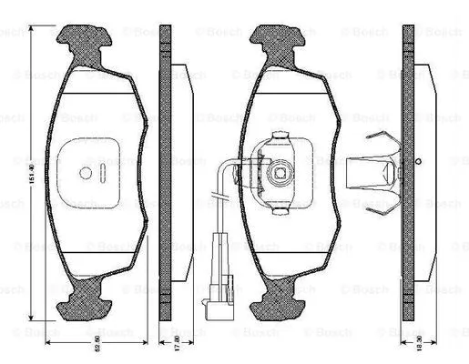 Brake Pad Set, disc brake (0 986 TB2 093)
