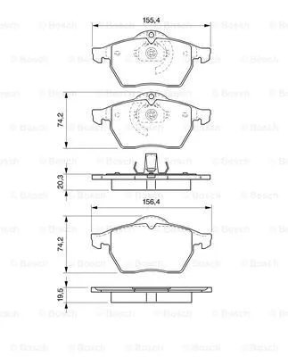 Brake Pad Set, disc brake (0 986 424 676)