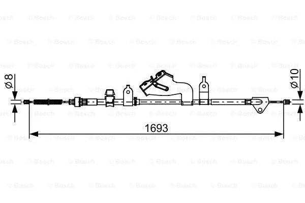 Cable Pull, parking brake (1 987 482 657)