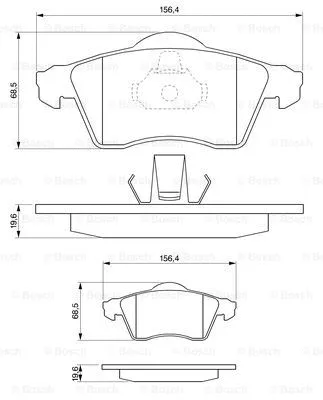 Brake Pad Set, disc brake (0 986 424 402)