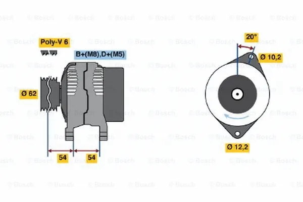 Alternator (0 986 040 681)