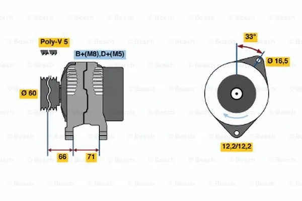 Alternator (0 986 047 751)