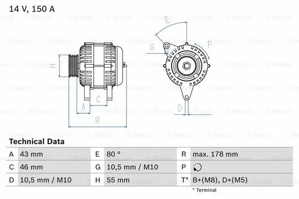 Alternator (0 986 041 930)
