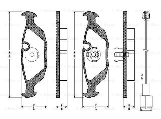 Brake Pad Set, disc brake (0 986 TB2 082)